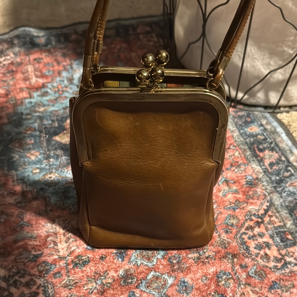 Coach Brown Leather Shoulder Bag with Vintage Style